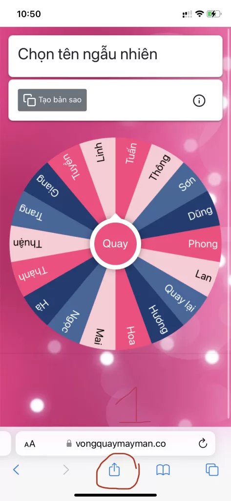 Cách cài đặt app vòng quay may mắn ra màn hình chính điện thoại