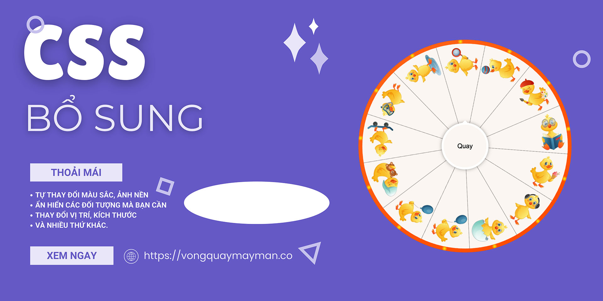 tùy biến CSS vòng quay may mắn - Giao diện trực quan của công cụ tùy biến CSS vòng quay may mắn trên nền tảng VQMM.CO